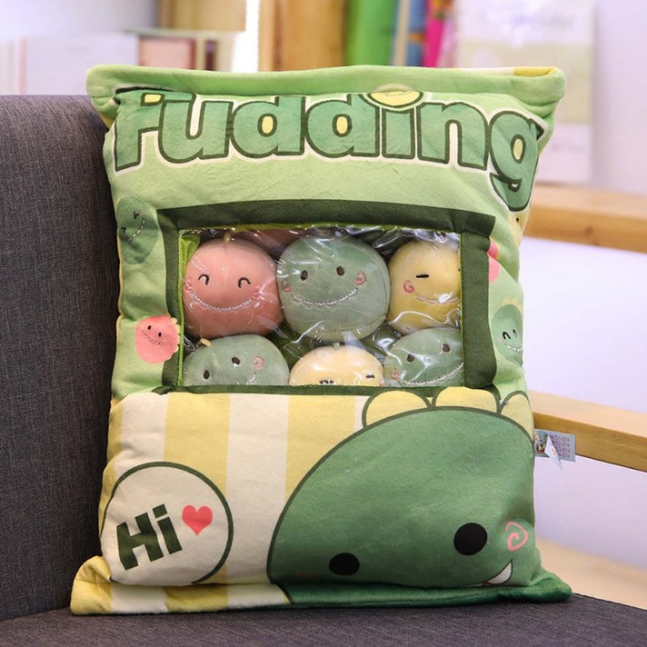 과자 봉지 인형 간식 뽀글이 토끼 돼지 캐릭터 8개, 4 + 40x50cm