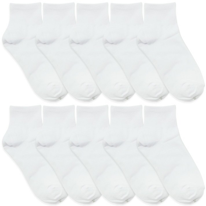 워너굿 남자 여자 학생 무지 중목 양말 10족