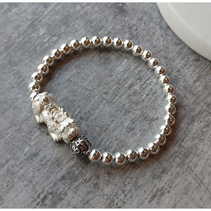재물과 장수의 상징 silver92.5 순은 비휴 염주팔찌