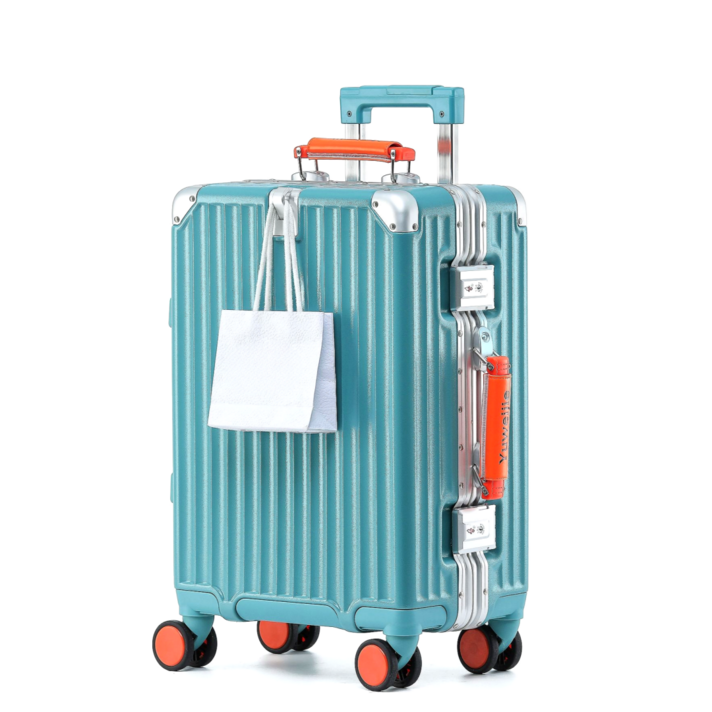 우위제 100pc 캐리어 알루미늄 프레임 하드 폴리카보네이트 여행용 캐리어 TSA락 3년AS