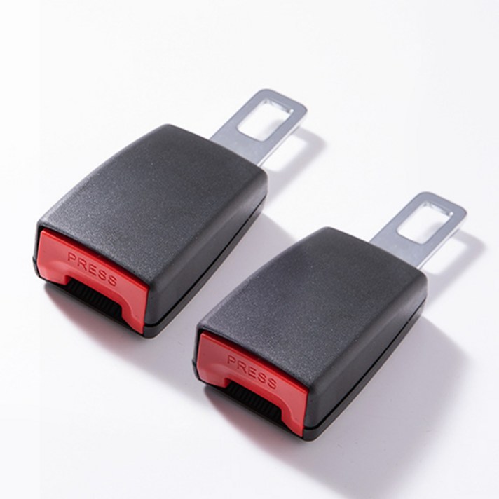 차량용 자동차 안전 벨트 연장 클립, 2개입, 블랙