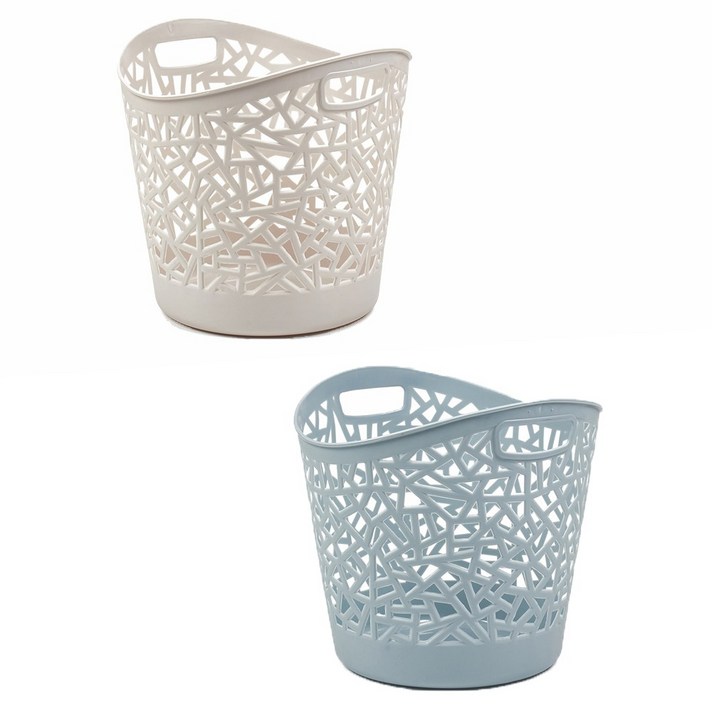 할메이드 모던 대용량 빨래바구니 빨래통 세탁 바구니 특대형 1+1, 베이지+블루