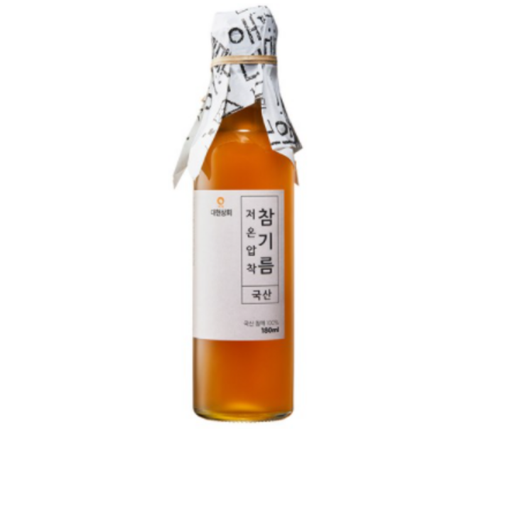 대현상회 저온압착 국산 참기름, 7개, 180ml