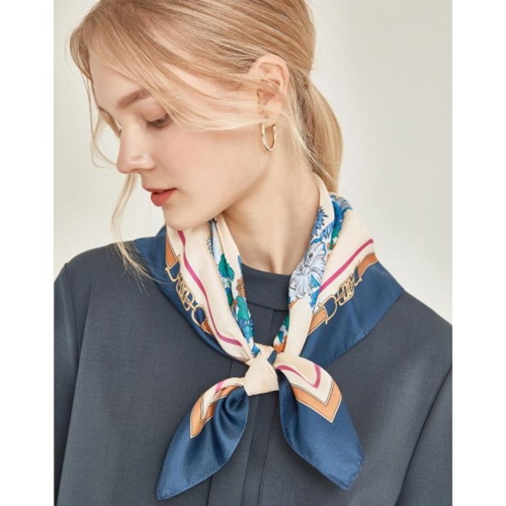 닥스 레이디스 플라워 실크 스카프 DLSC1B207N1