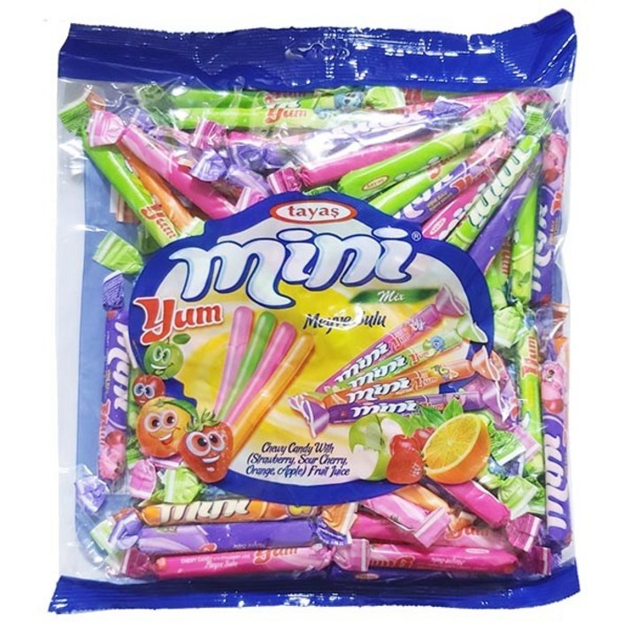 미니염 타야스 미니얌 츄이 카라멜 캔디 대용량 믹스 젤리 700g, 3개