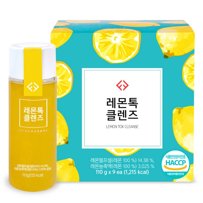 건강을더하다 레몬톡클렌즈 9병 3Day프로그램 레몬맛, 110g, 9개입