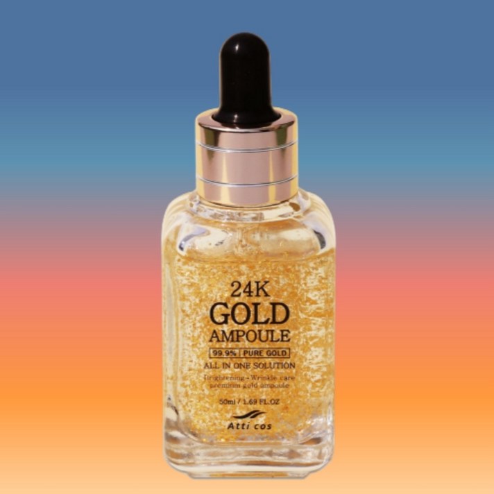  아띠코스 24K골드앰플 금가루화장품 에센스 세럼 50ml, 아띠코스 24K골드앰플 100ml 1+1 