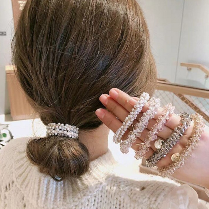 대신렛 머리끈 헤어끈 패션머리끈 진주 머리끈 곱창끈 헤어밴드 머리띠
