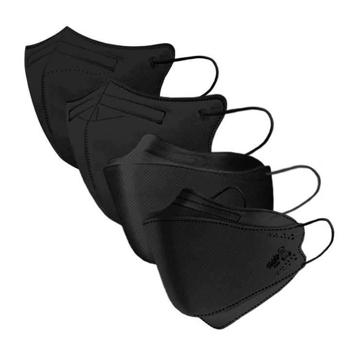 [A3] 숨쉬기 편한 가을겨울 신제품 블랙마스크 새부리형 3D입체형 소형 대형 특대형 얼큰이마스크 100매 (국내생산), 소형(어린이)