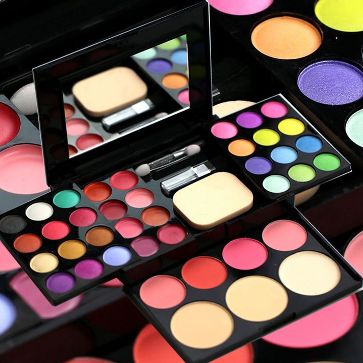 화장품메이컵세트 어린이 아이섀도우 학생 공연 무대 메이크업 유치원 어린이 반짝반짝 빛나는 색조 화장, 39색 아이섀도우 플레이트【싱글 박스】