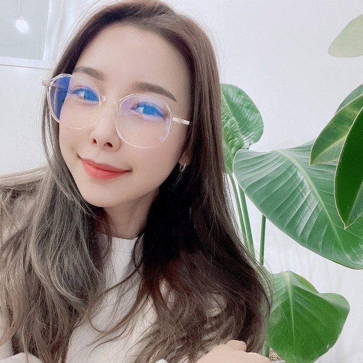 [라피던트] 키키 가벼운 투명 사각 뿔테 블루라이트 차단 안경 (C8801)