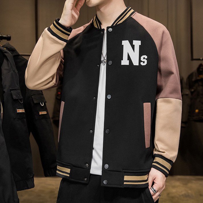 야구 유니폼 남자 2021 가을 새로운 한국어 스타일 트렌디 자켓 코트 캐주얼 모든 경기 남성 코트 Ins 남성 코트