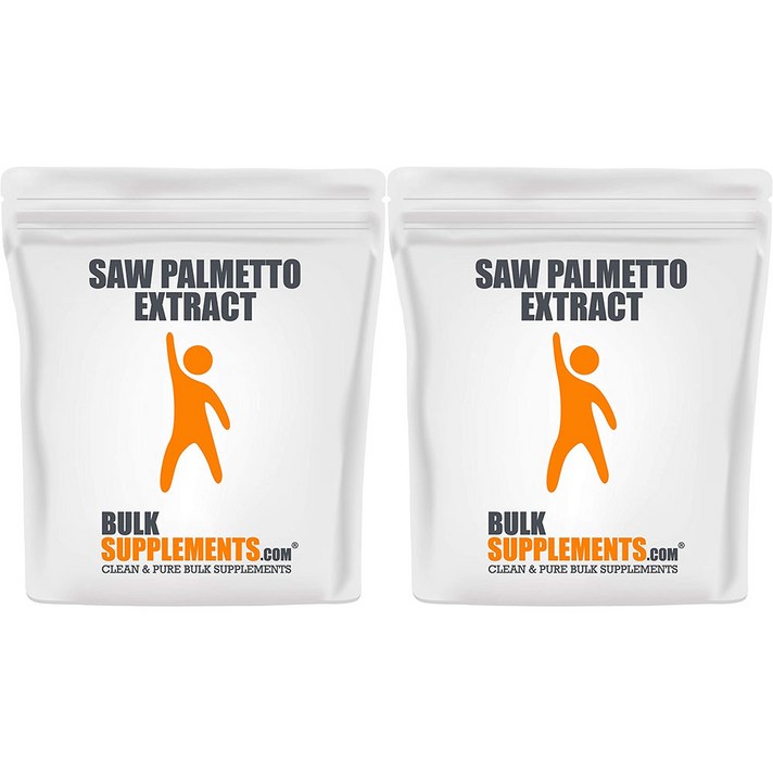 Bulksupplements Saw Palmetto Extract Powder 벌크서플리먼트 쏘팔메토 추출물 분말 500g 2팩, 1개, 1