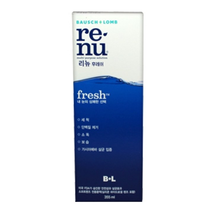 리뉴 후레쉬 렌즈 세정액, 355ml, 24개