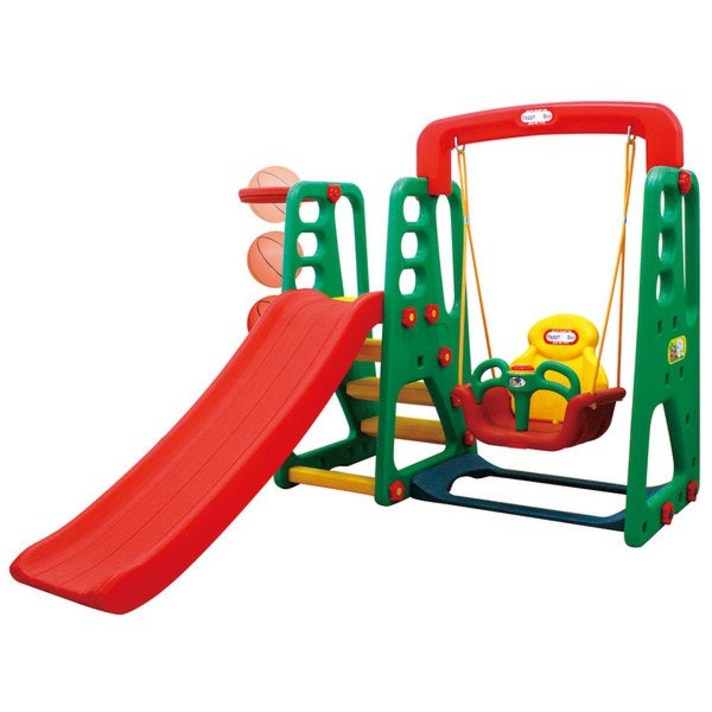 중모토이 놀이터미끄럼그네셋트 그린_유아실내놀이터