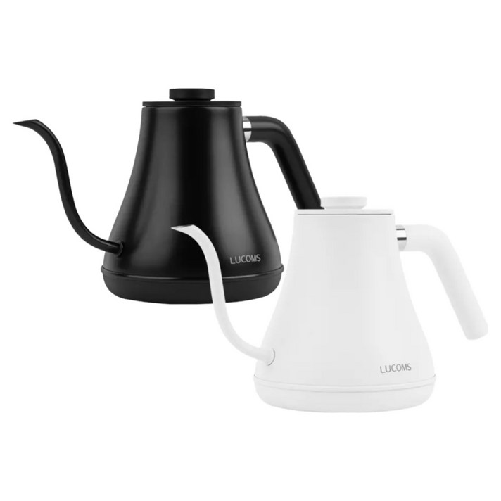 루컴즈 온도조절 전기 드립포트 0.8L K080A01 무선포트, 매트블랙K080A01B