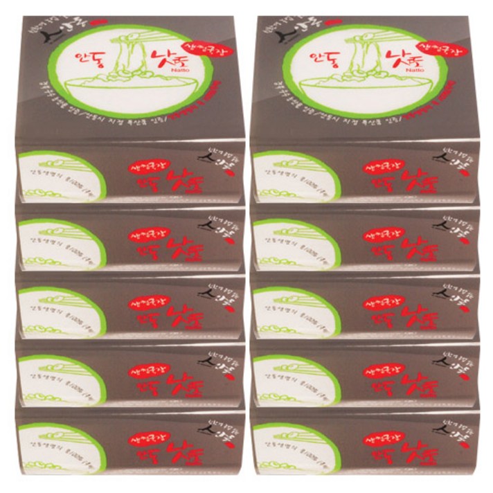 우리콩 안동낫또 생청국장, 54g, 흑태 10팩(총20개/1팩당2개)