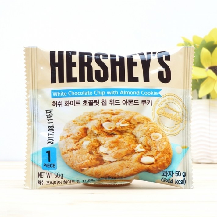 허쉬 화이트 칩 위드 아몬드 쿠키, 50g, 10개입