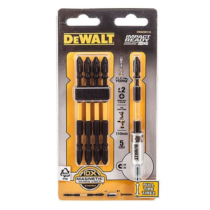 디월트 DWA2SD110 110mm 토션 양날비트 PH2 세트 (5EA), 본상품선택