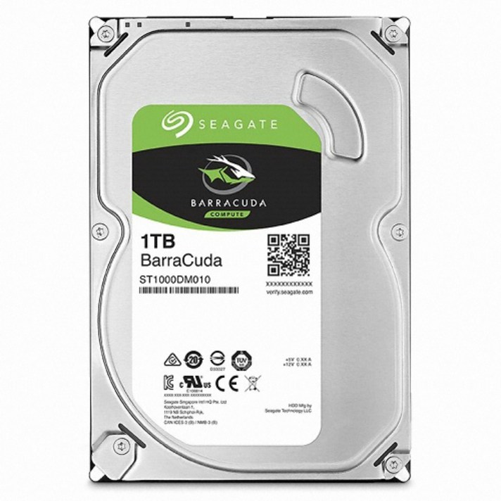 씨게이트 바라쿠다 1TB 하드디스크 ST1000DM010 (SATA3 7200 64M) HDD