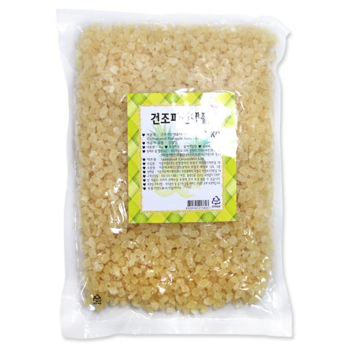 건조 파인애플 1kg 파인애플 다이스 건과일 토핑 제과 제빵 재료, 1개