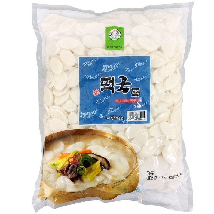 [송학식품] 옛날 떡국떡 3.75kg _ 떡국 _ 대용량 _ (약 25인분), 1개