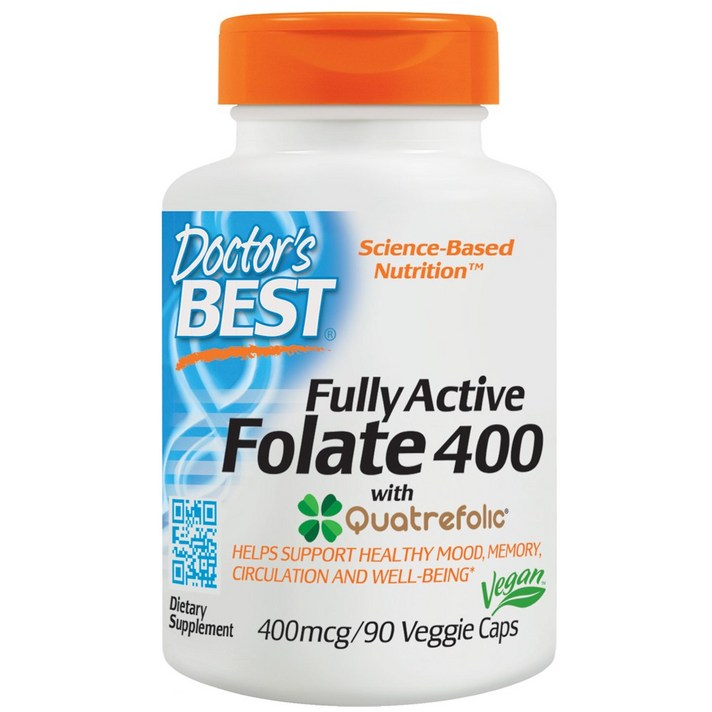 닥터스베스트 풀리 액티브 폴레이트 400mcg 베지 캡, 90개입, 1개