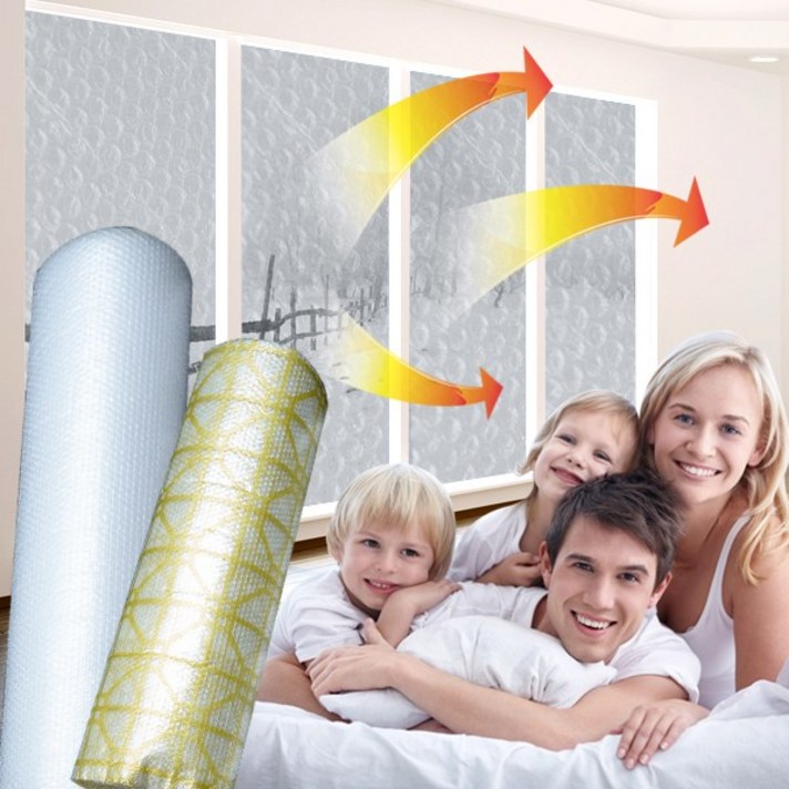 max 베란다 거실창문에 한번에붙이는 대용량120x20m 100x20m단열뽁뽁이 단열에어캡, 100cmx20m