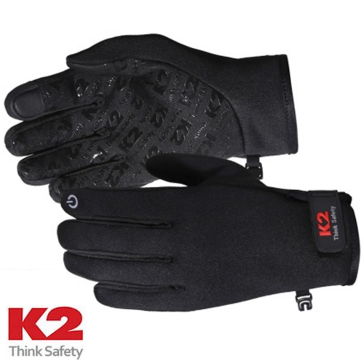 K2 정품 장갑 (네오프렌 소재 스마트폰 사용가능), 블랙(검정)