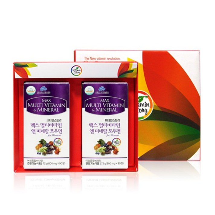 비타민스토리 맥스멀티비타민앤미네랄 포우먼 종합 13종비타민 5종미네랄 11종아미노산, 800mg, 1박스