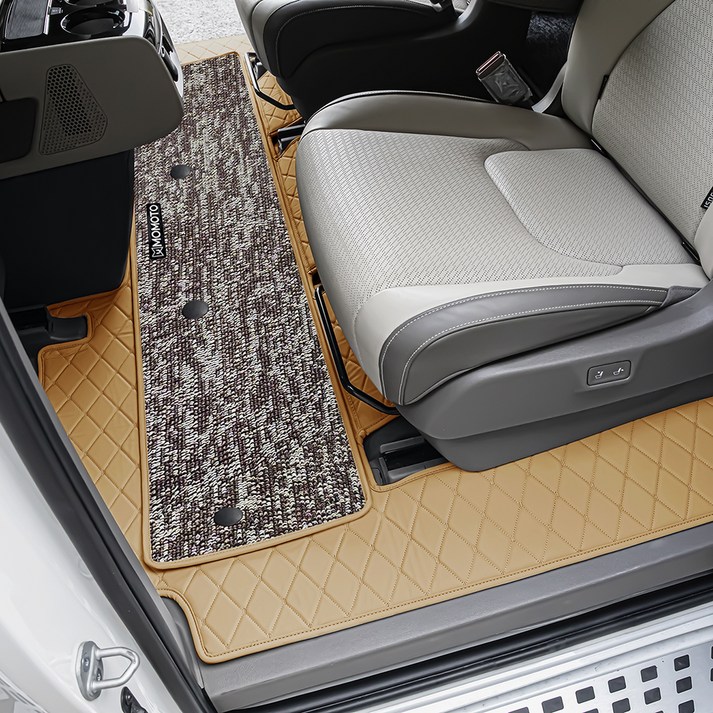 모모토 차량용 5D입체매트 풀세트, 카니발 4세대 가솔린/디젤 9인승(컴포트O) 2020년7월~2023년, 새들브라운