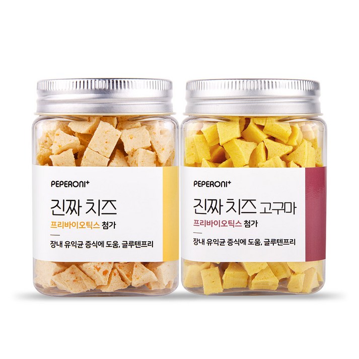 페페로니 진짜치즈 2종 세트 강아지 간식, 치즈, 치즈  고구마 혼합맛, 360g, 1개