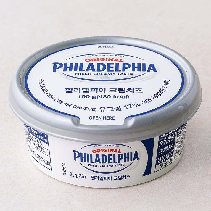 필라델피아 크림치즈, 190g, 1개입, 1개