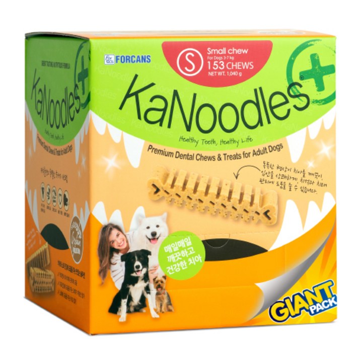 카누들 플러스 강아지 덴탈껌, 오리지널, 1.04kg, 1개