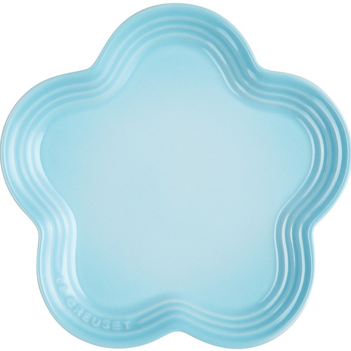 르크루제 플라워 접시, 퓨리스트블루, 1개