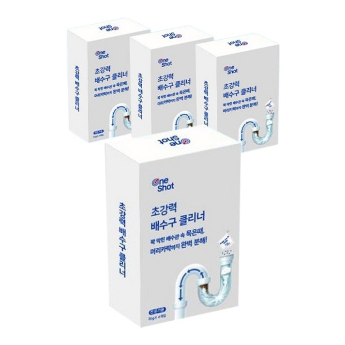 원샷 초강력 배수구 클리너, 120g, 1개
