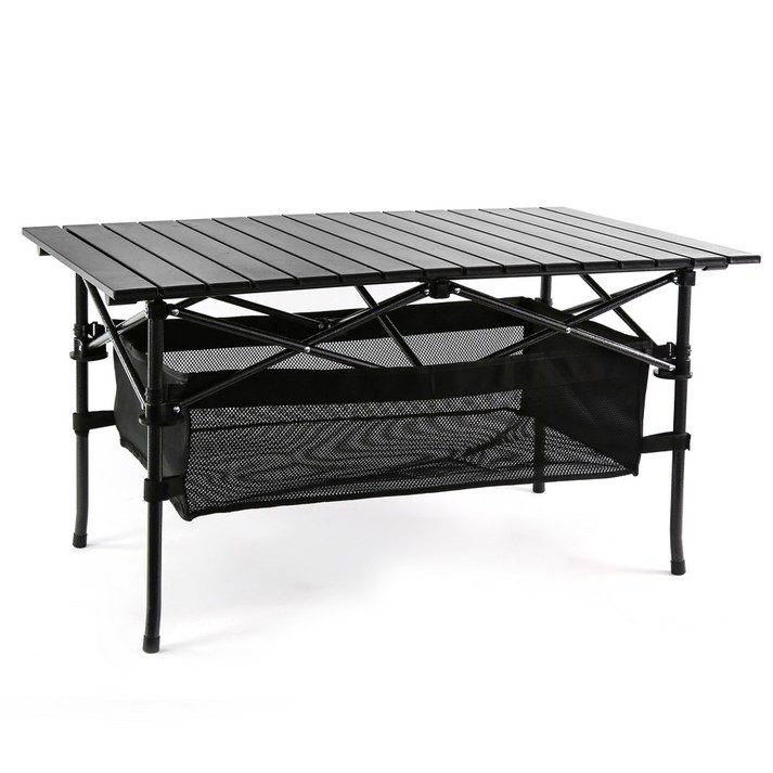 코멧 알루미늄 접이식 캠핑 테이블 대형 블랙, 블랙 20221215
