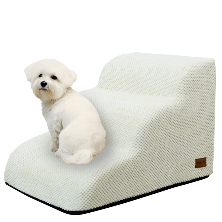 올미오펫 구름패브릭 강아지계단, 크림아이보리, 1개