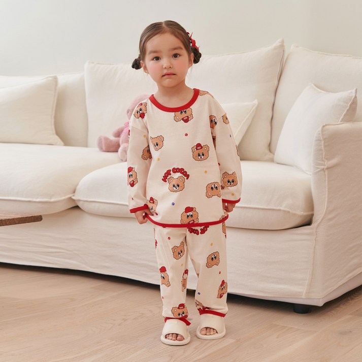 올로미미 9부 코튼 실내복 상하 세트