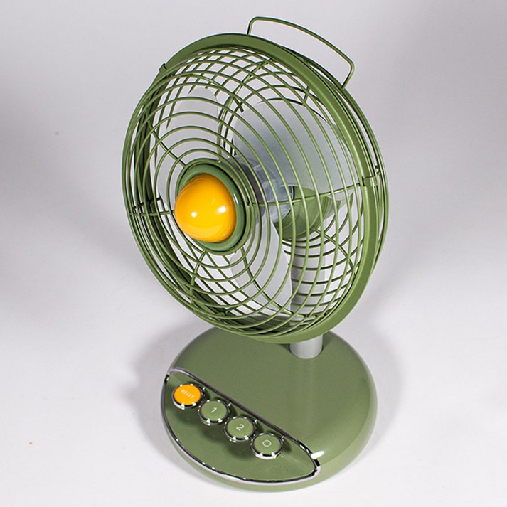 신일 레트로 탁상 메탈 충전 무선 회전 선풍기 7인치