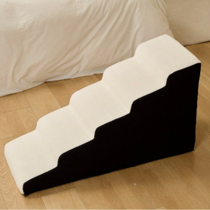 인디우스 반려동물 논슬립 침대 계단 5단 50cm 6단 60cm, 5단 아이보리, 1개