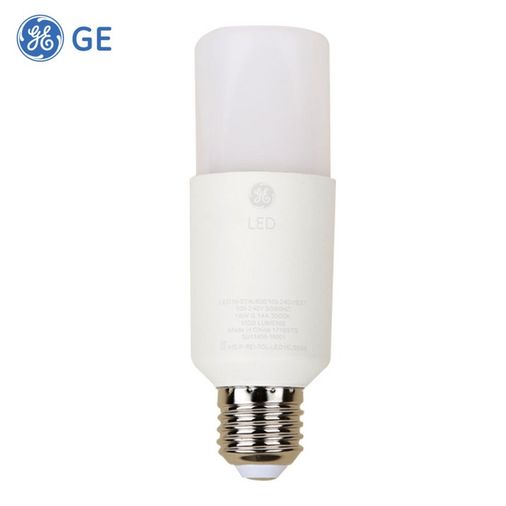 GE LED 브라이트 스틱 전구 16W E26E27 전구색노란빛