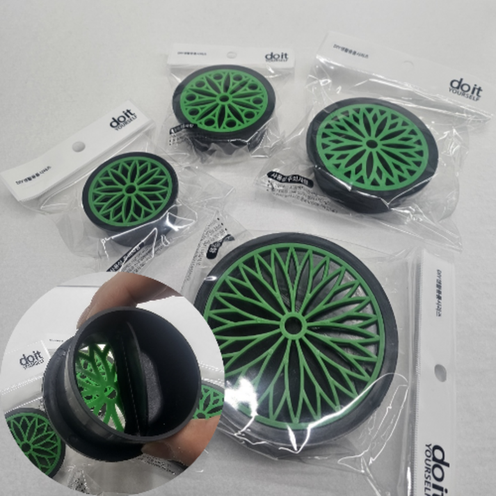 세탁기 베란다 배수구 트랩 화장실 하수구 냄새 제거 덮개 원형 4size