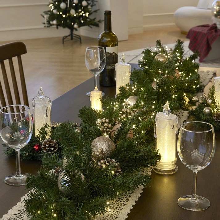 LED 크리스마스 홈파티 테이블 장식 인테리어 가랜드 벽장식 소품, 단품 20231022