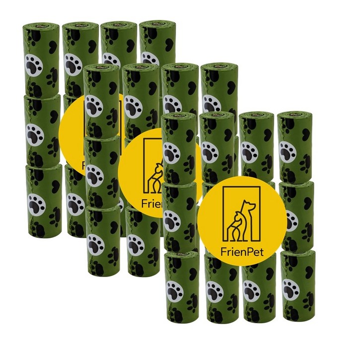 프렌펫 옥수수 전분 배변봉투 15매, 단일 색상, 36개, 1개입