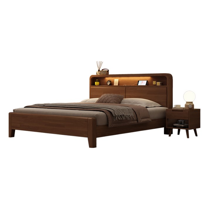 노을우드 공간활용 원목침대 / 분위기 침대 프레임 슈퍼싱글 슈퍼 수납침대, 박스 프레임 구조