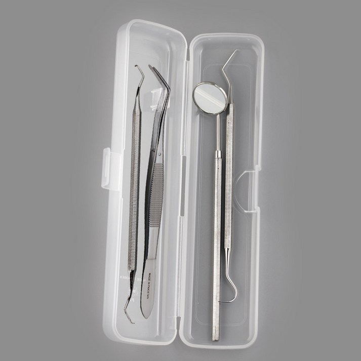 의료용 셀프 치석제거기+치경 D세트 치석제거 스케일링 치아관리, 1개