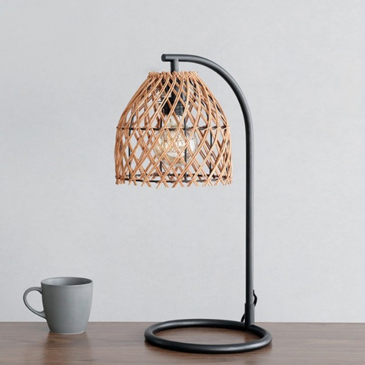 마켓비 TANIRA 단스탠드 라탄 인테리어 조명 침대 협탁 거실 무드등