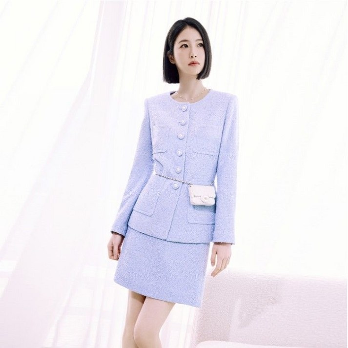 [백화점 정품] 25FW 잇미샤 라운드넥 트위드 자켓ITQ3WJK230-EMA