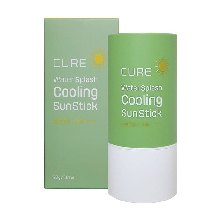 김정문알로에 큐어 워터 스플래쉬 쿨링 선스틱 SPF50 PA 23g 단품, 1개